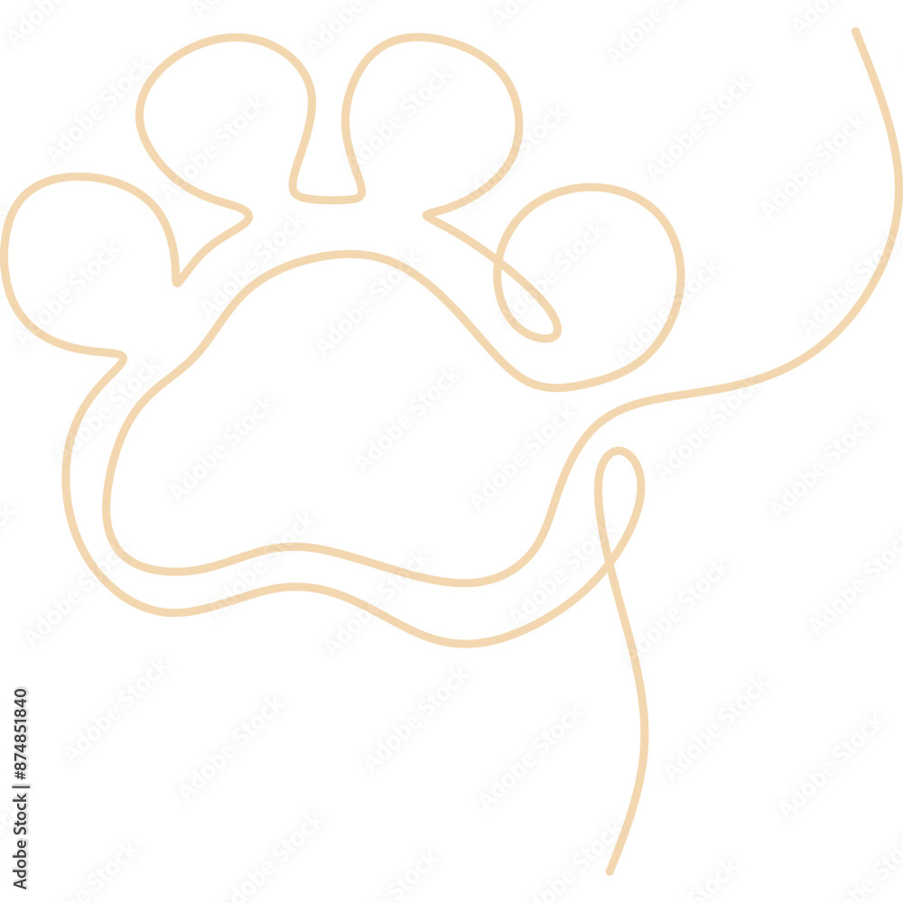 Monoline Cat Paw Monoline Cat Paw