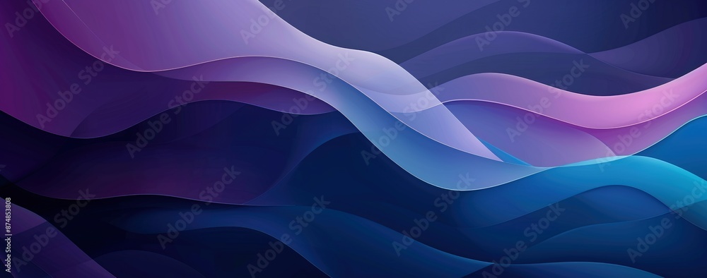 Abstract Waves of Purple and Blue Abstract Waves of Purple and Blue