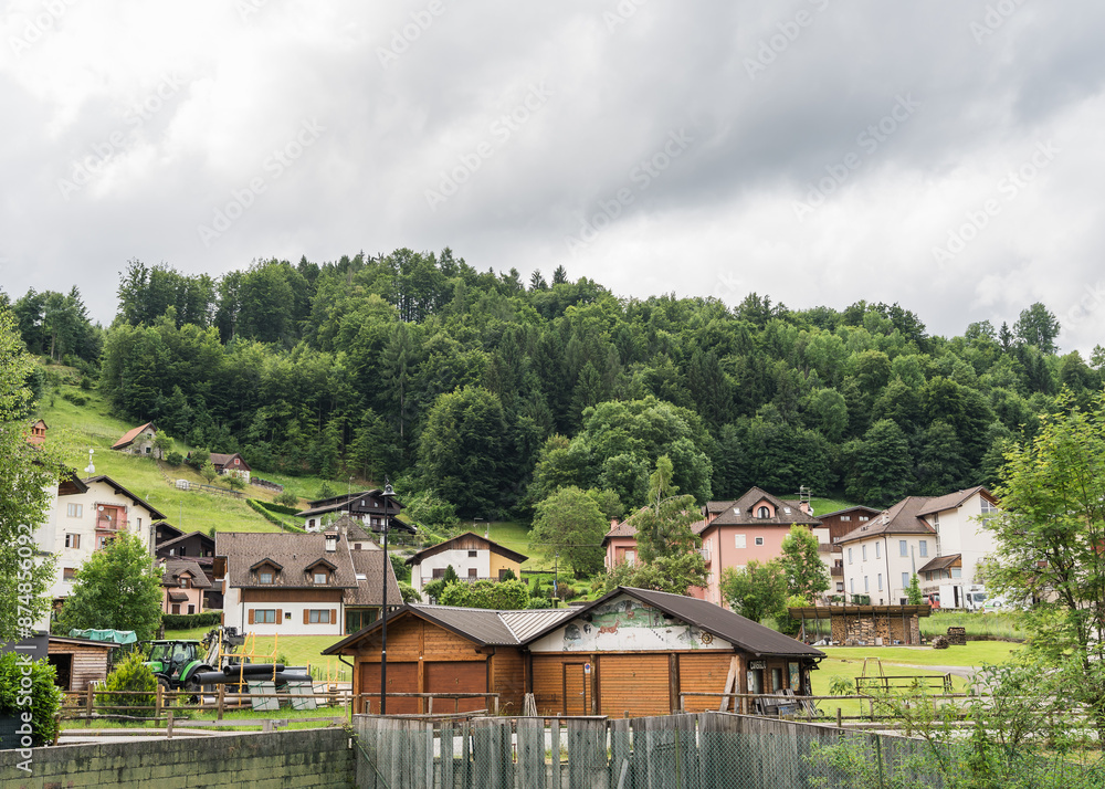 Fototapeta premium village in the Dolomite mountains in Italy