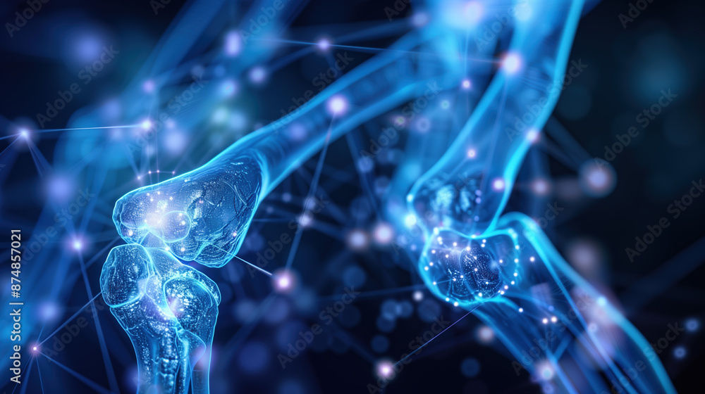 Enhancing Joint Flexibility and Cartilage Strength with Glucosamine, Innovative Hologram Display Enhancing Joint Flexibility and Cartilage Strength with Glucosamine, Innovative Hologram Display