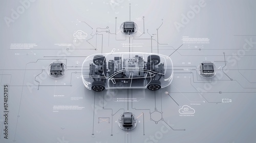 e/e architecture of software defined vehicle	
(SDV) photo