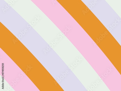 Colorful striped background with orange, pink, and blue stripes