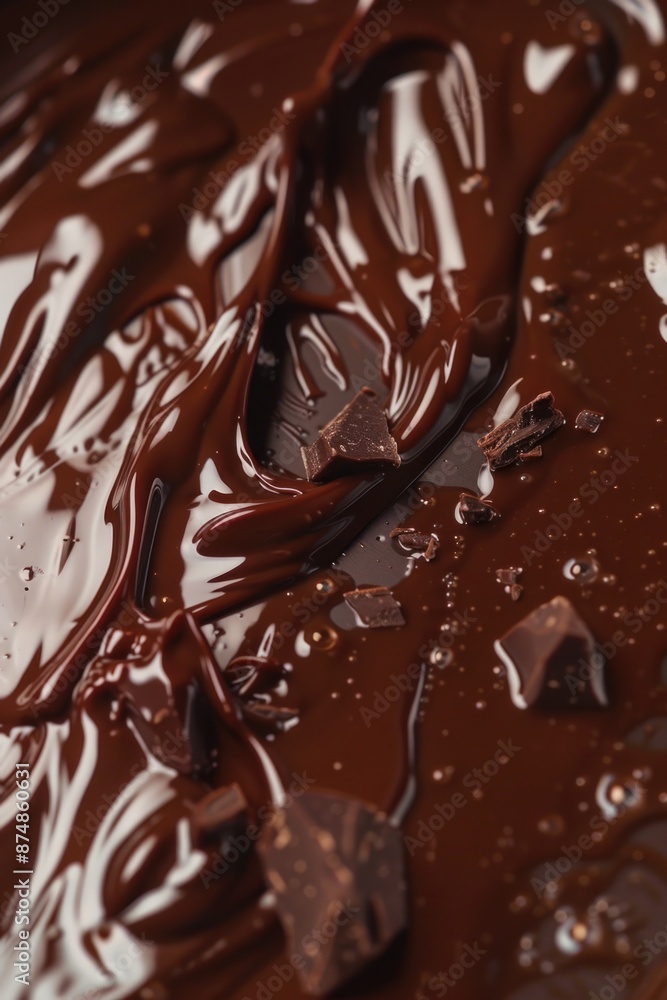 Close-up of a chocolate cake with a spoon Close-up of a chocolate cake with a spoon