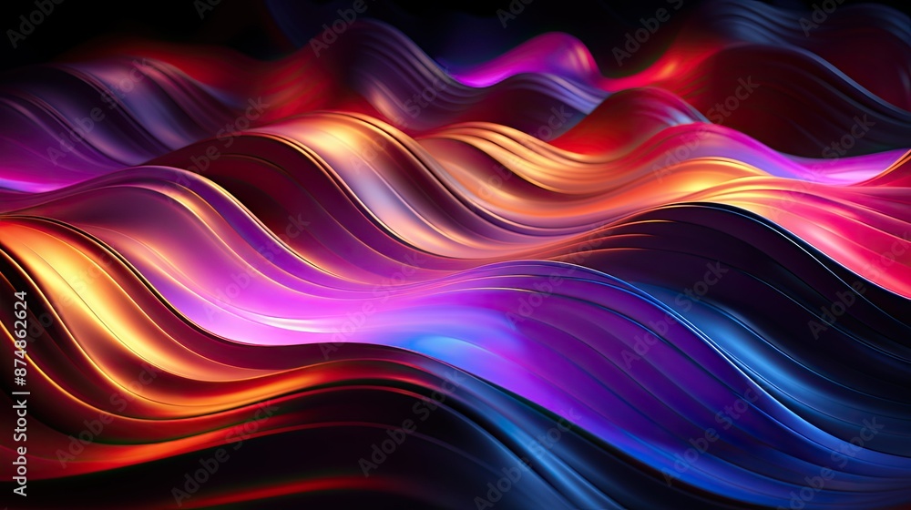 Neon abstract patterns pulsating with energy Neon abstract patterns pulsating with energy