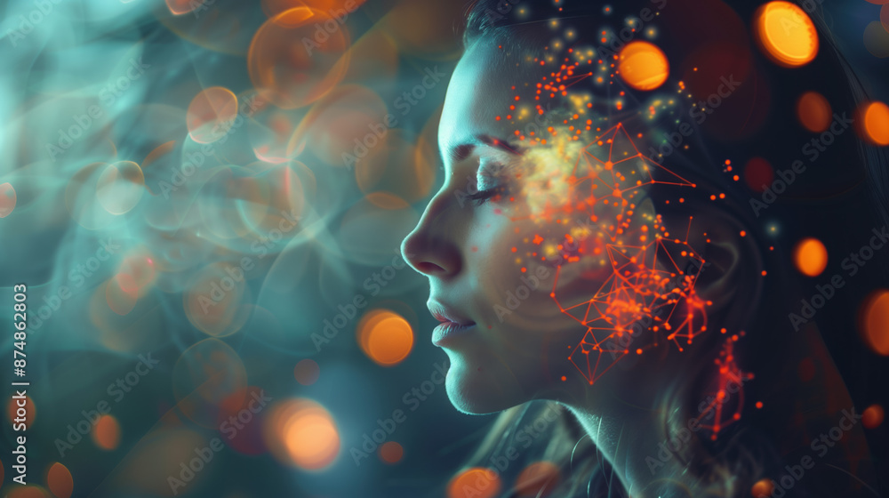 Visualizing 5-HTP Benefits: Mood Support and Mental Clarity Concept Visualizing 5-HTP Benefits: Mood Support and Mental Clarity Concept