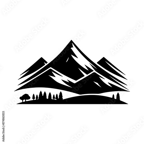 illustration of mountain landscape