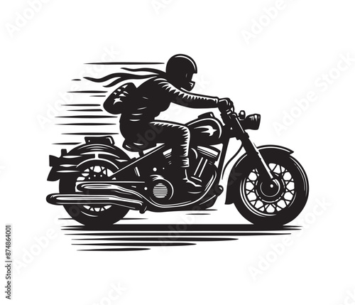 reaching motorcycle vector