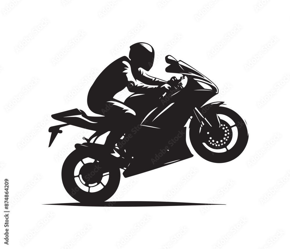 reaching motorcycle vector design, motorcycle clipart icon, vector silhouette vector style,white background reaching motorcycle vector design, motorcycle clipart icon, vector silhouette vector style,white background