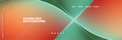 Circle triangle geometric web site page template. Vector Illustration For Wallpaper, Banner, Background, Card, Book Illustration, landing page