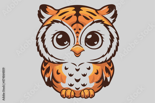 owl head emoji sticker  white background