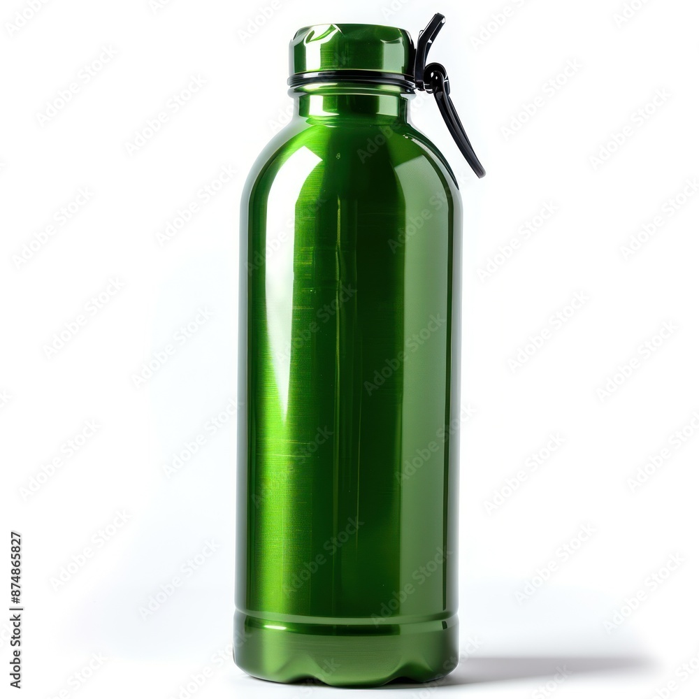 Green Stainless Steel Water Bottle With Clip Green Stainless Steel Water Bottle With Clip