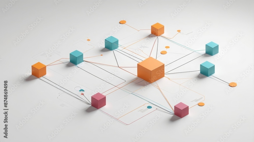 Minimalist interconnected nodes diagram. Minimalist interconnected nodes diagram.
