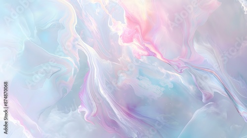 Abstract background showcasing a harmonious blend of paint strokes in soft pastel hues. The fluid and flowing brushwork creates a calming and aesthetically pleasing backdrop suitable