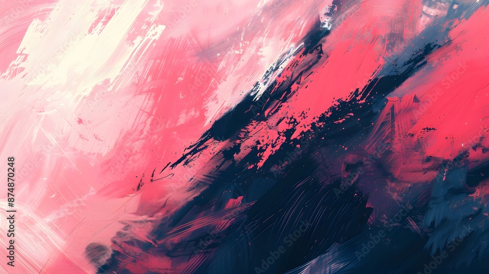 Conceptual abstract background with broad, expressive brush strokes in contrasting colors. The textured and layered paint creates a sense of depth and movement, ideal for digital art or creative Conceptual abstract background with broad, expressive brush strokes in contrasting colors. The textured and layered paint creates a sense of depth and movement, ideal for digital art or creative