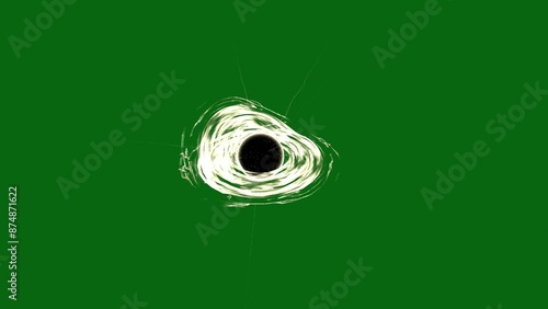 Vortex Effect and Black Hole Simulation on Green Screen