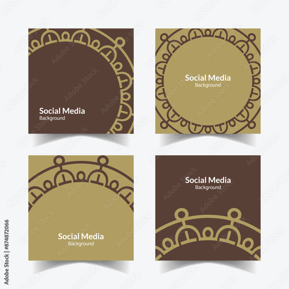 Ornamental pattern background square template design Ornamental pattern background square template design