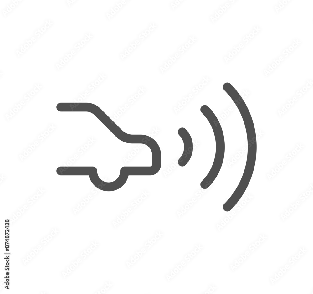 Car dashboard icon outline and linear vector.
Car dashboard icon outline and linear vector.