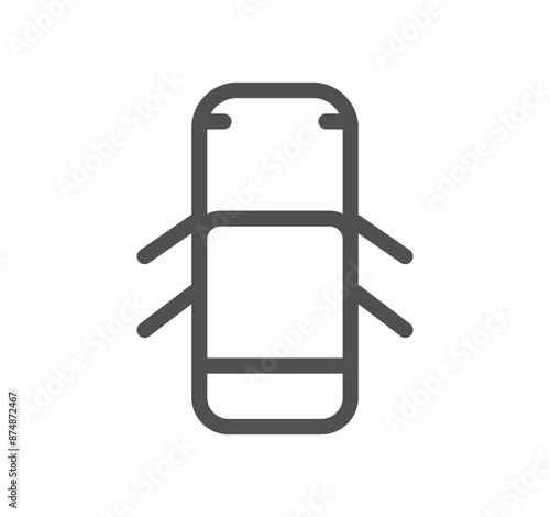 Car dashboard icon outline and linear vector.	

