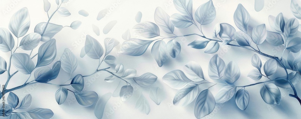 Minimalist vine flowers with clean lines and subtle shades, set on a pure white fabric background, creating a refined pattern Minimalist vine flowers with clean lines and subtle shades, set on a pure white fabric background, creating a refined pattern