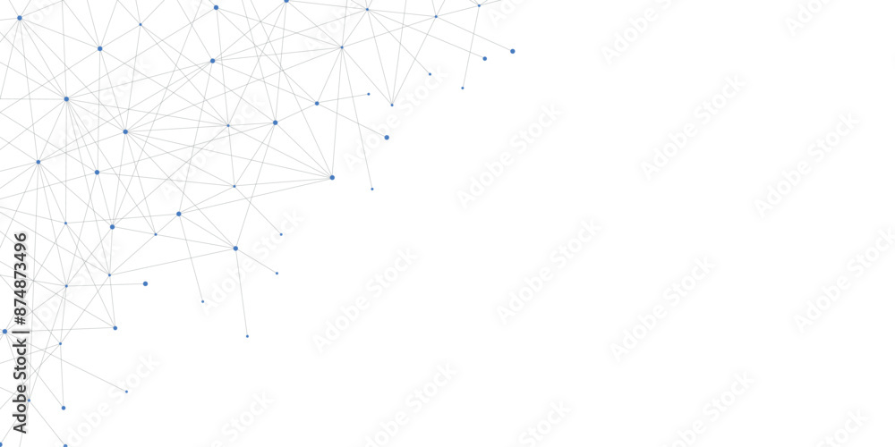 Digital network lines connected with communication points Digital network lines connected with communication points
