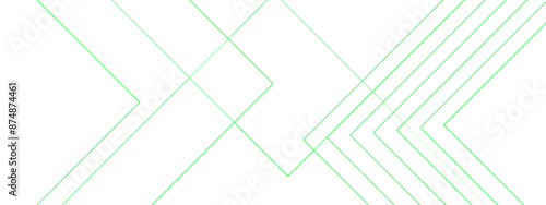 Abstract blueprint architecture concept with geometric Concept of green line. Bright space with lines effect decoration and line stripes. Colorful striped diagonal line technology concept.