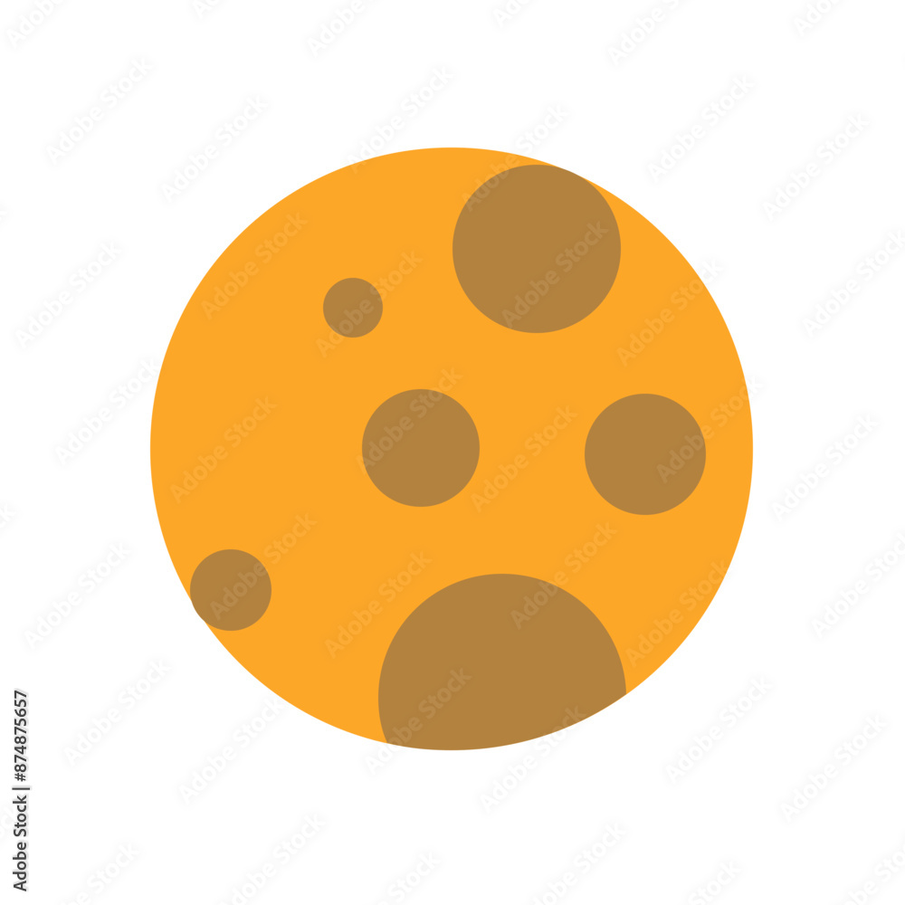 Fototapeta premium moon flat icon design