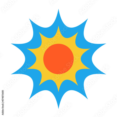 big bang flat icon design