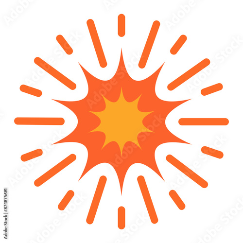 big bang flat icon design