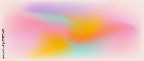 Gradient Backgrounds with Holographic Design. Creative Liquid Summer Patterns in Orange, Pink, Yellow, Violet, and Blue Colors for Advertising, Web, Social Media, Posters, Banners.