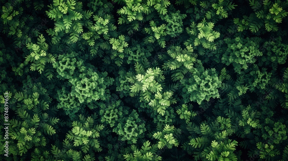 A Top View Of A Green Forest, Highlighting A Healthy Ecosystem