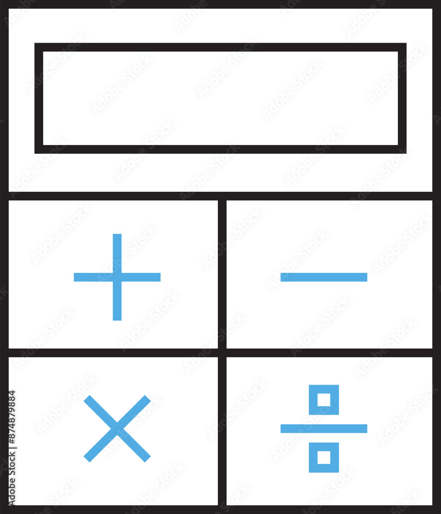 Obraz premium Calculator Line Icon 