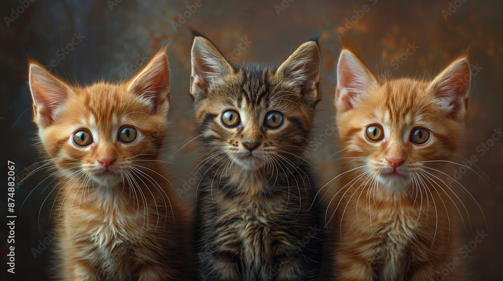 A cat small kittens cute animal baby adorable pets concept A cat small kittens cute animal baby adorable pets concept