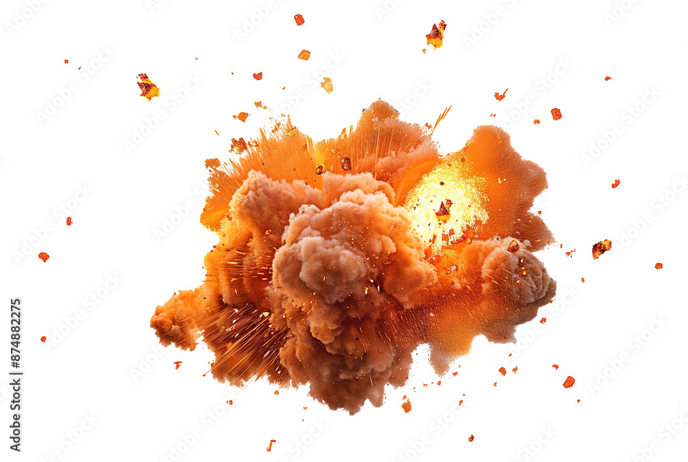 © Arcane Imaginarium - A bomb weapon explosion cloud isolated fire burst isolated design element