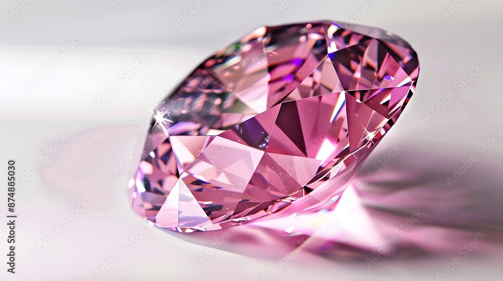 a Pink diamond on white background a Pink diamond on white background