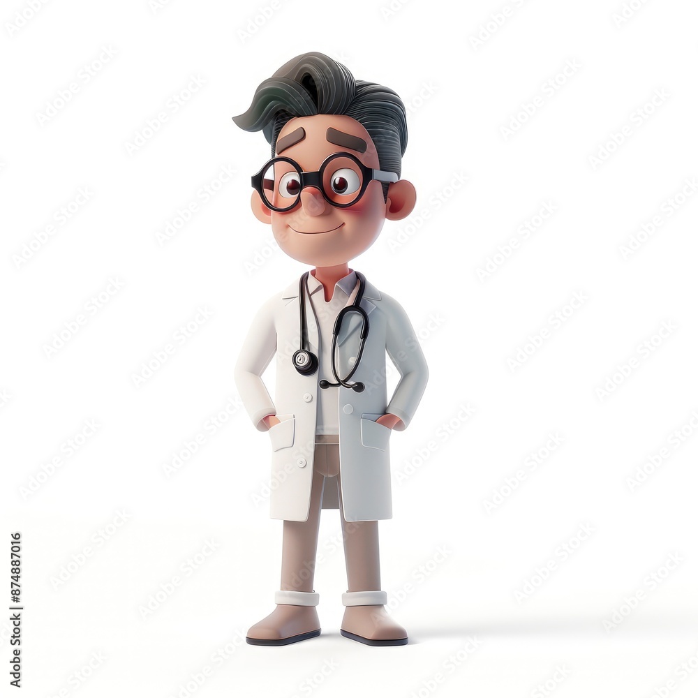 A 3D Rendered Illustration Of A Cartoon Scientist With A Stethoscope, Ready To Diagnose, Professional And Confident Pose A 3D Rendered Illustration Of A Cartoon Scientist With A Stethoscope, Ready To Diagnose, Professional And Confident Pose