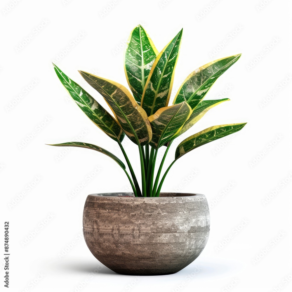 A Plant In A Pot, Isolated On A White Background With A Clipping Path, Detailed And Vibrant Appearance A Plant In A Pot, Isolated On A White Background With A Clipping Path, Detailed And Vibrant Appearance