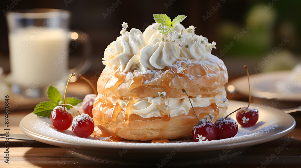cream puff dessert food photography background poster cream puff dessert food photography background poster