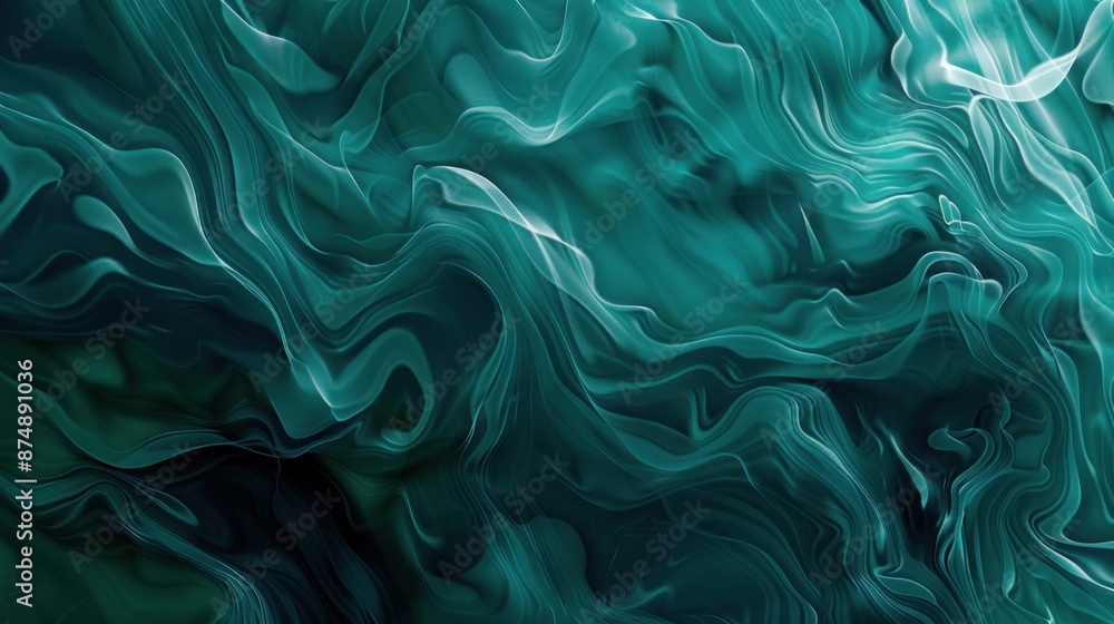 Abstract Teal Swirls and Waves Abstract Teal Swirls and Waves