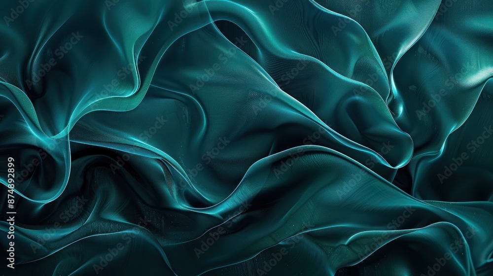 Obraz premium Abstract Teal Fabric Texture