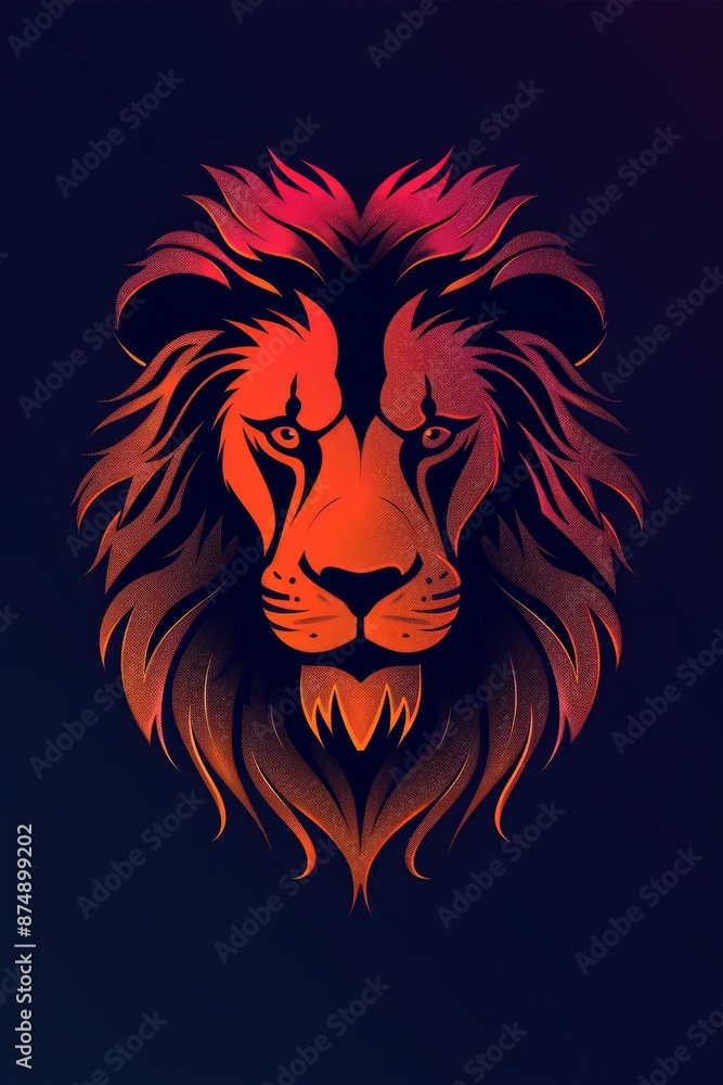 Lion Head Logo Design, Template, Creative And Bold, Detailed Textures, Vibrant Colors Lion Head Logo Design, Template, Creative And Bold, Detailed Textures, Vibrant Colors
