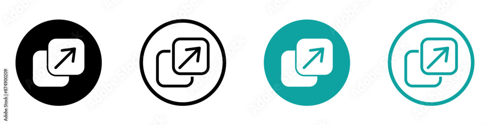 Resize vector icon set. Maximize or extend image icon designs Resize vector icon set. Maximize or extend image icon designs