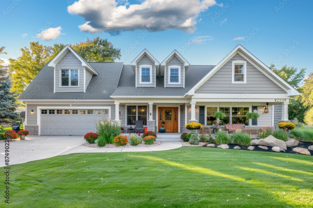 Obraz premium cape cod home with added bonus room over the garage