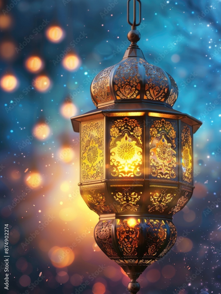 Lantern hanging from a chain Lantern hanging from a chain