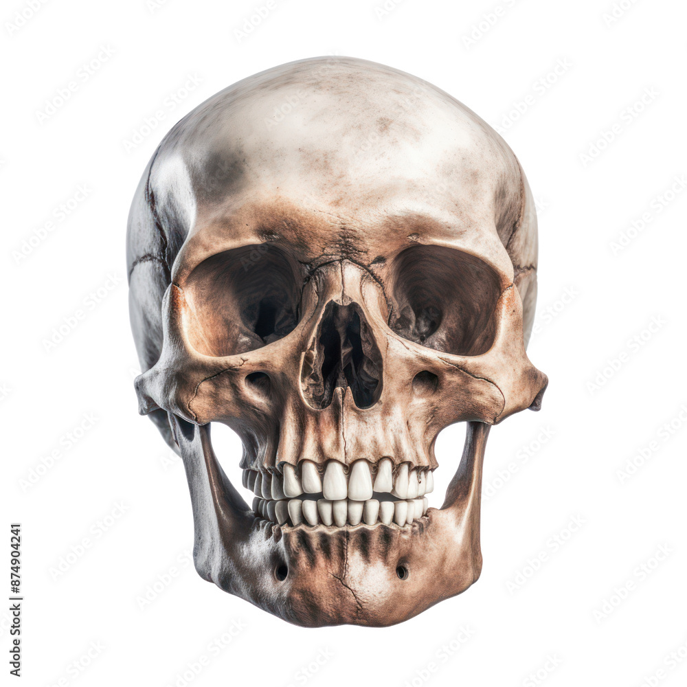 Human skull isolate on transparent png. Human skull isolate on transparent png.