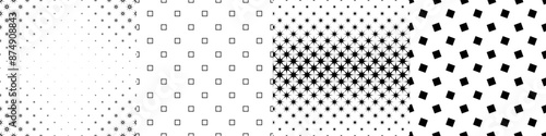 Monochrome geometrical pattern collection