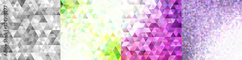 Abstract triangle polygon backgrounds with opacity