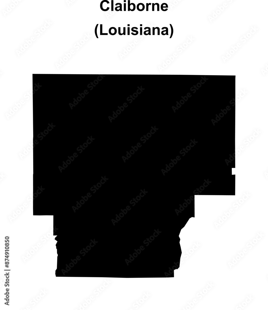 Claiborne Parish (Louisiana) blank outline map Claiborne Parish (Louisiana) blank outline map