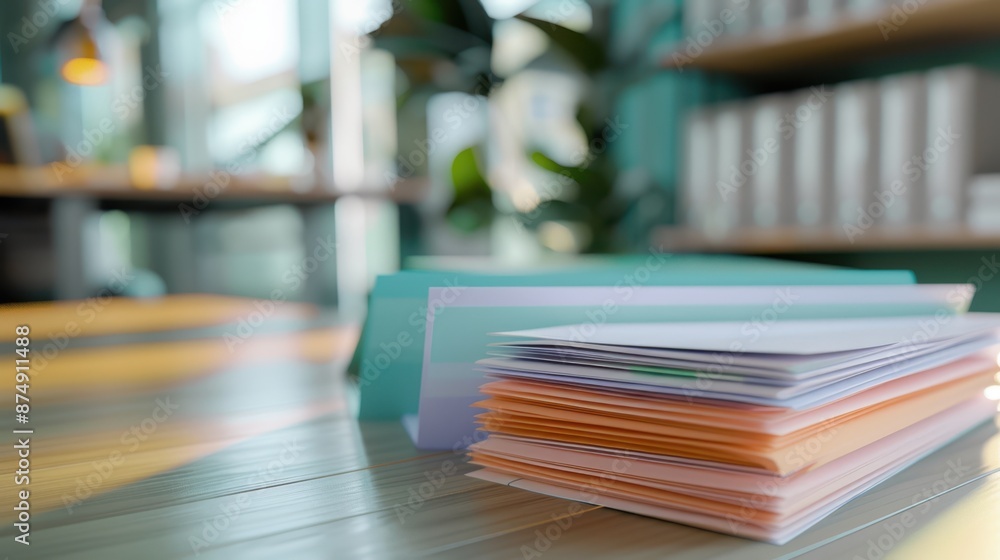 The stack of office documents The stack of office documents
