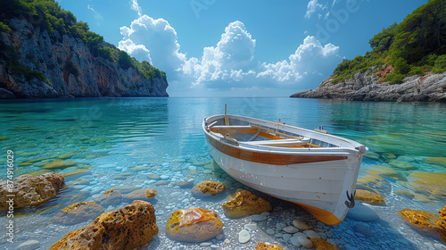 Fototapeta Naklejka Na Ścianę i Meble -  boat on the beach