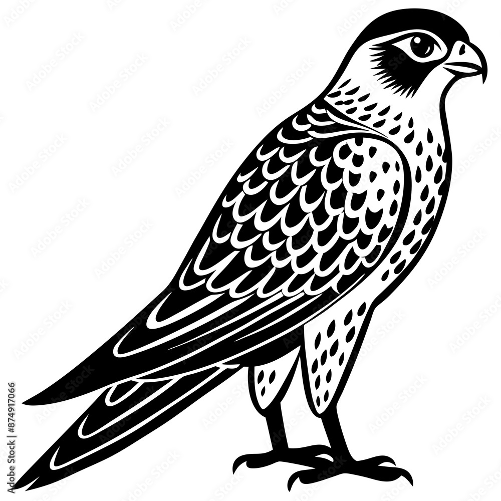 Fototapeta premium Kestrel vector silhouette 